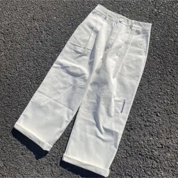 Remember? 화이트 와이드 치노 팬츠