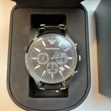 EMPORIO ARMANI 아날로그 크로노그래프 손목시계