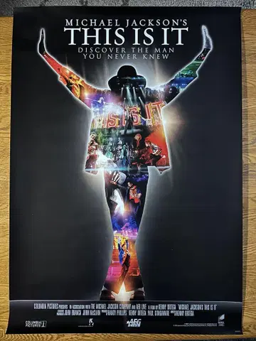 [ 공식 ] 마이클 잭슨 THIS IS IT 포스터 B2 사이즈