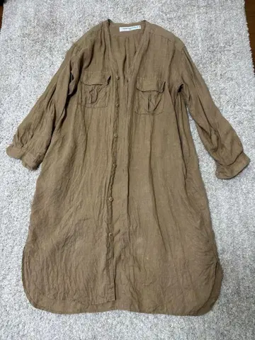 가을~그랑마마도터 겉옷 린넨 100% 롱 셔츠