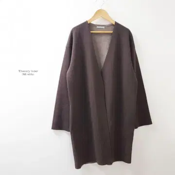 새상품급 띠어리 럭스 더블 페이스 니트 코트 브라운 코디건