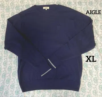 [ AIGLE ] XL 네이비 크루넥 스웨터