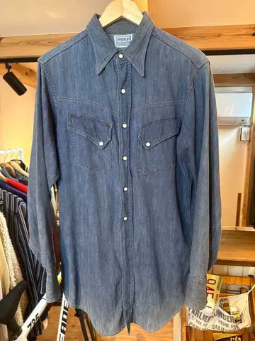 50s 60s roebucks 데님 셔츠 vintage