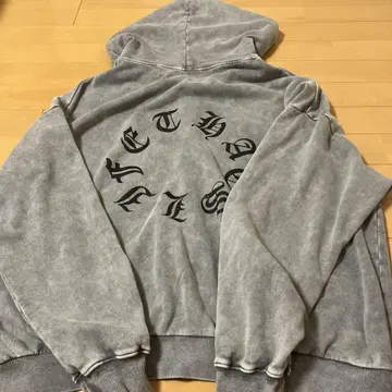 That's Life 더블 지퍼 후드티 그레이 M 사이즈