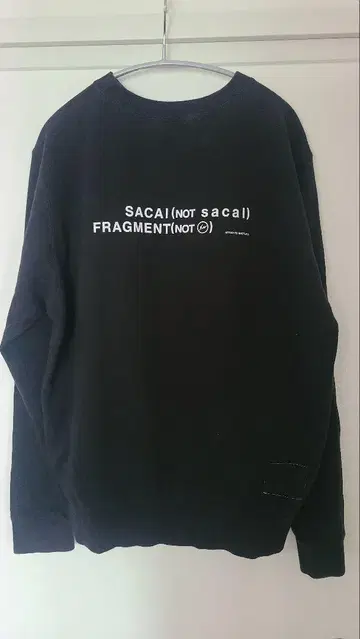 sacai 프라그먼트 맨투맨 3 블랙