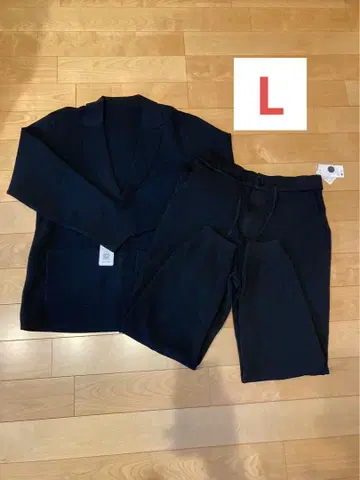 L 사이즈 새상품 미사용 파자마 수트 밀라노 리브 자켓 셋업 블랙