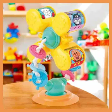 호빵맨 테이블에 찰싹 뱅글뱅글 손놀이 관람차 완구