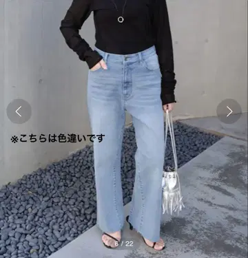 Q.anos 릴랙스 와이드 데님 화이트 0