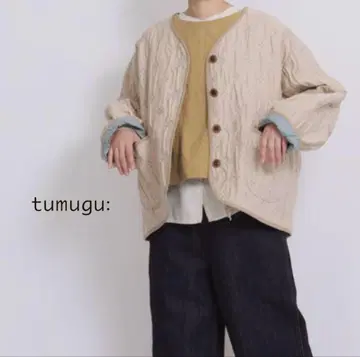 tumugu: 츠무구 퀼트 자카드 자켓 TB24243 입니다