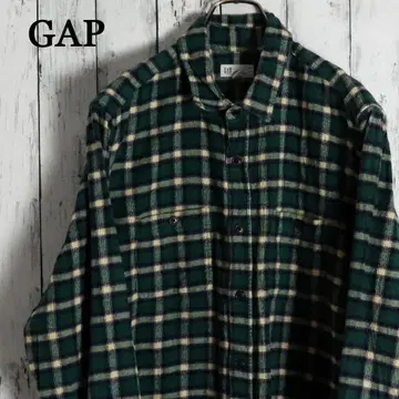 GAP 스탠다드 핏 체크 무늬 코튼 플란넬 셔츠