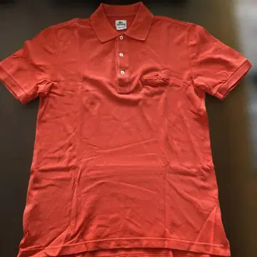 LACOSTE 빅 오렌지 피케 셔츠 사이즈 3