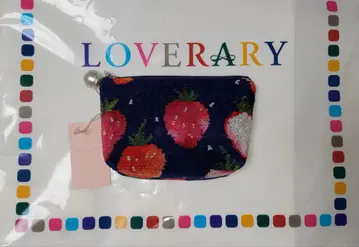 페이러 러브러리 스트로베리 도트 파우치 소 네이비