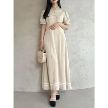 dazzlin [ POLO BCS 콜라보 ] 폴로 셔츠 원피스 화이트