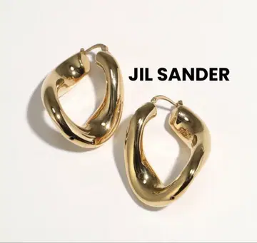 질샌더 골드 후프 귀걸이