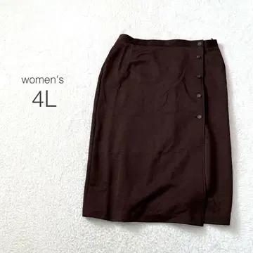랩스커트 타이트 허리밴딩 속기모 울 혼방 심플 새상품급 빅 사이즈