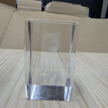 개 레이저 조각 크리스탈 오브제