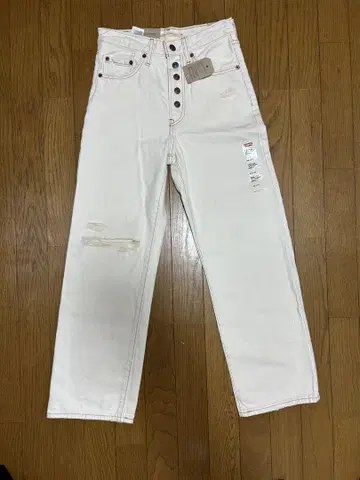 Levi's 스트레이트 앵클 청바지 화이트 W24/61