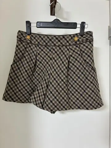 WISCH WASH 체크 무늬 숏팬츠 38