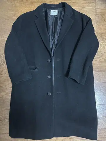 coen 블랙 체스터 코트 S