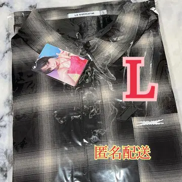 4 르세라핌 HOT IN JAPAN 체크 셔츠 L 사이즈