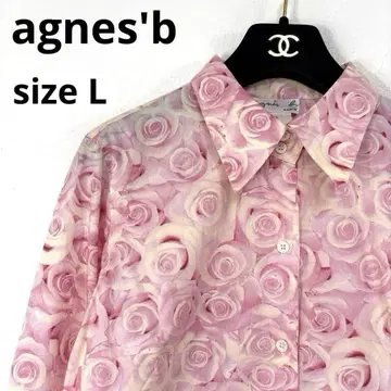 P 새상품급 agnes b 장미 셔츠