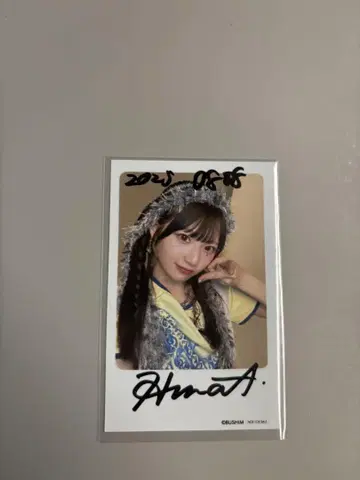 아오키 히나 BLUE TRIP 친필 사인 폴라로이드풍 포토 카드