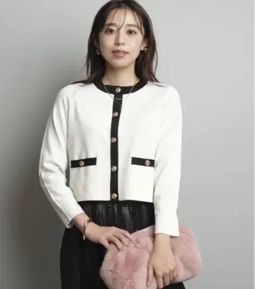저스길리티 배색 자켓 라이크 가디건
