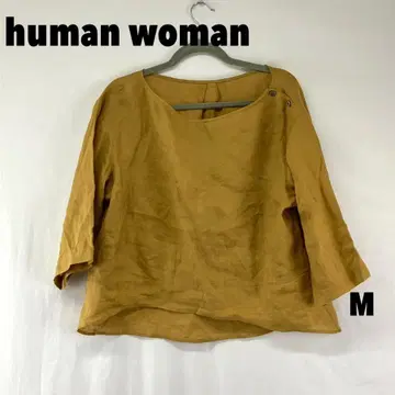 W0654S human woman 하드 맨 리넨 숄더 버튼 블라우스