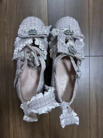 Ank Rouge 앙크루즈 트위드 통굽 신발