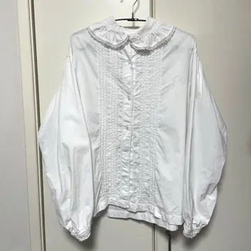 프랑스 앤티크 블라우스 모노그램 자수 빈티지