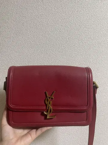와인 레드 숄더백