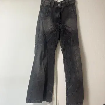 NO FAITH STUDIOS 블랙 플레어 팬츠