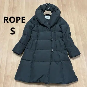 새상품급 ROPE 로페 숄카라 미들 기장 다운 코트 블랙