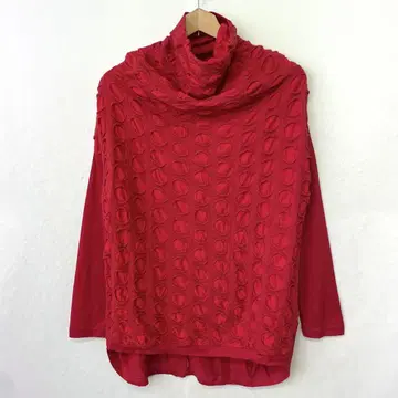 gomme 하이넥 티셔츠 빨간색 M