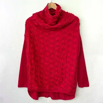 gomme 하이넥 티셔츠 빨간색 M