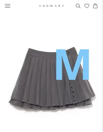 andmary Dida 플리츠 플레어 스커트 그레이