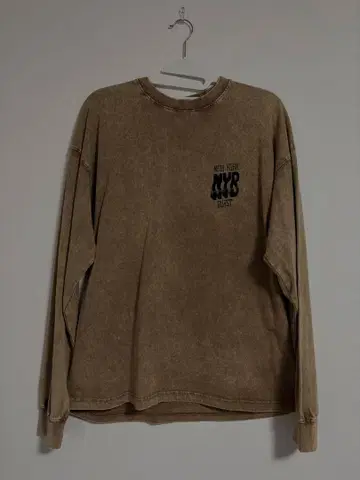 NEW YORK BURST 브라운 롱T셔츠