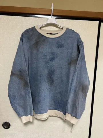ZARA 데님 맨투맨. 오염 가공 (XL) 새상품급.