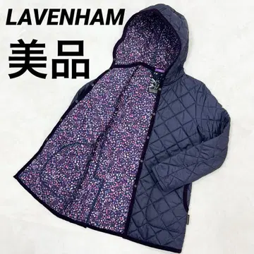 [ 새상품급 ] 라벤햄 영국제 안감 꽃무늬 퀼팅 자켓 퍼플 XS~S 상당