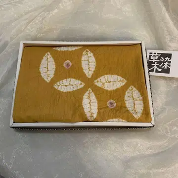 미사용 초목 염색 보자기 대 약 110cm