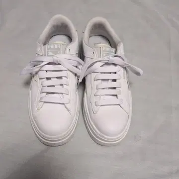 Puma 화이트 스니커즈 통굽