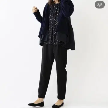 소노 도트 개더 슬리브 블라우스 루즈핏