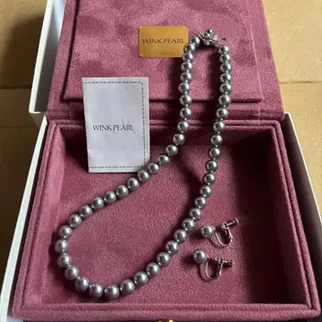 WINK PEARL 펄 목걸이 귀찌 세트