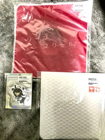 고양이 스시 탁 콜라보 카페 손수건 코스터 스티커 세트 소프 스쿨