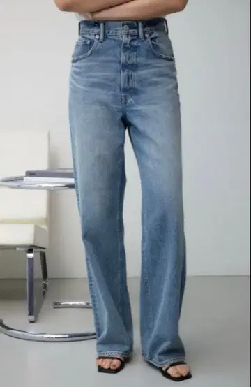 AZUL DENIM 하이웨스트 와이드 데님 M 사이즈