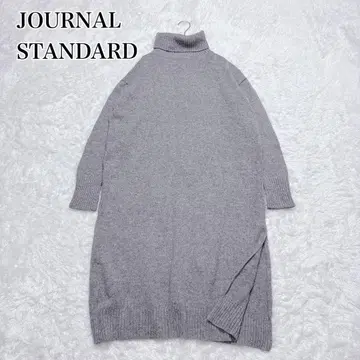 JOURNAL STANDARD 울 캐시미어 하이넥 슬릿 원피스