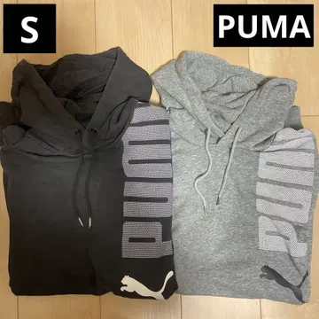 PUMA 푸마 남성용 S 긴팔 후드티 트레이닝복 블랙 그레이