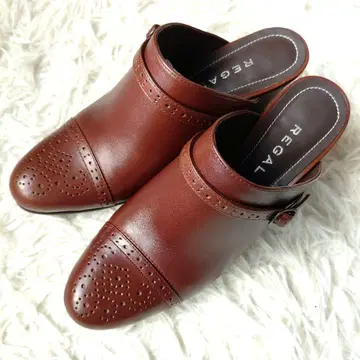 [ 미사용 ] REGAL 리걸 뮬 가죽 천연 가죽 버클 23cm