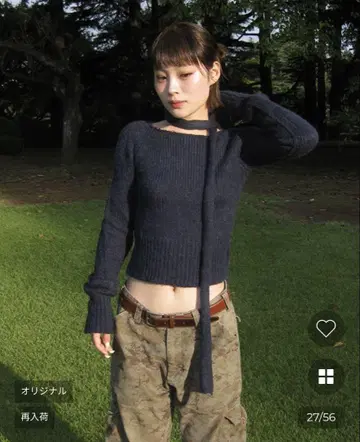 nugu haku 2way 알파카 니트 네이비