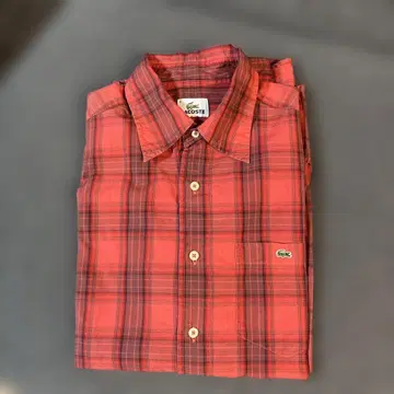 LACOSTE 체크 무늬 셔츠 사이즈 2